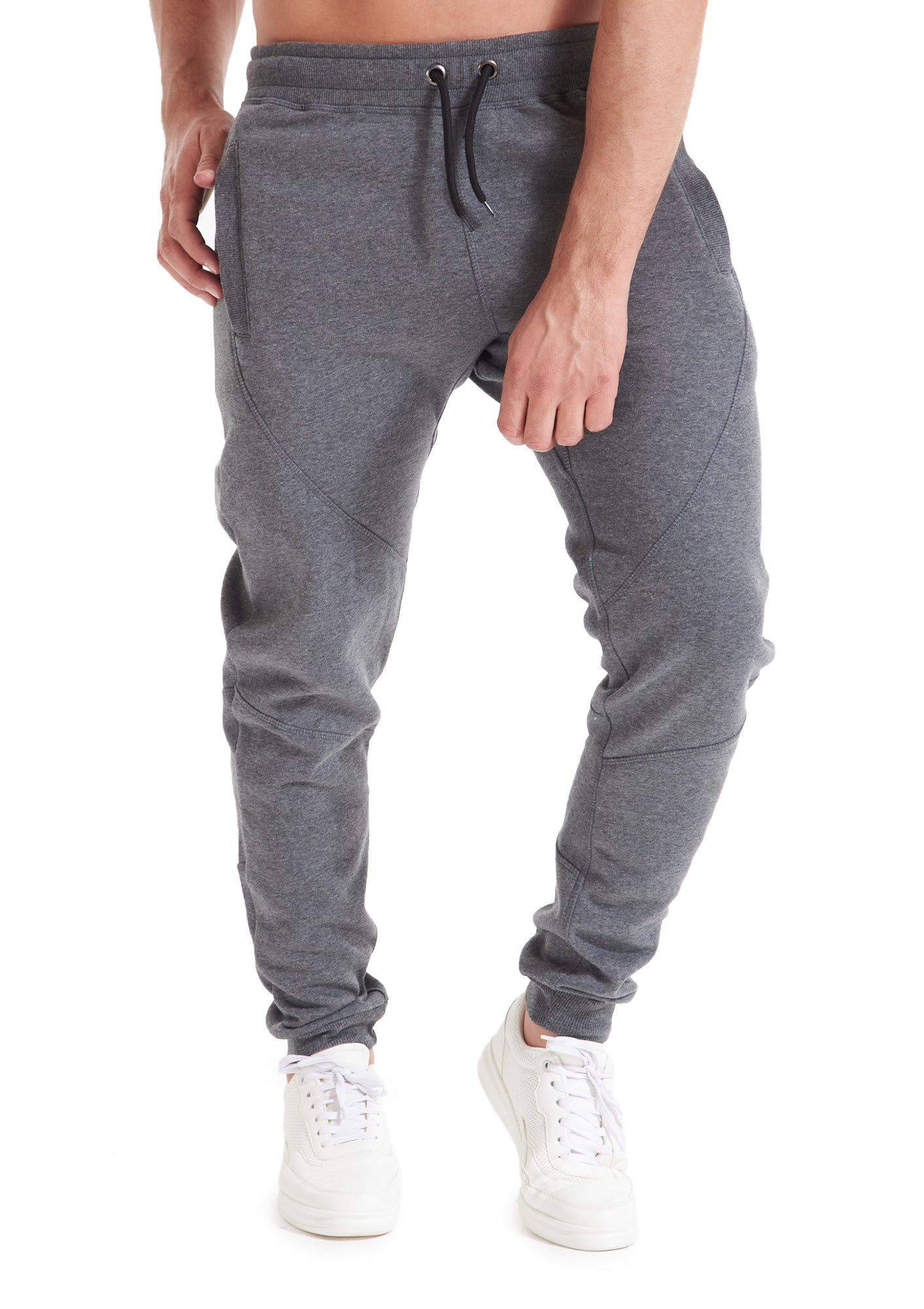 Gray Jogger Zipper Pockets
